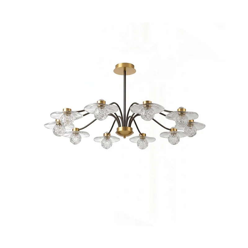 Deckenleuchte mit Goldfinish aus Opalglas & Warmes Licht – Lueur d'Or