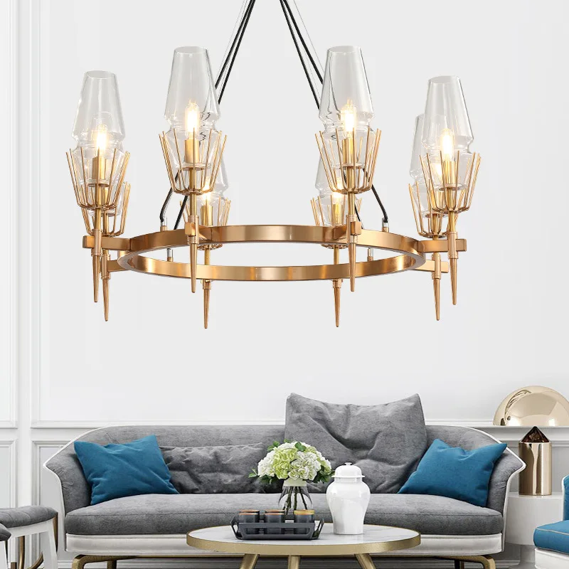 Hängeleuchte Subtiler Glanz mit Goldfinish & Opalglas – Sable Doré