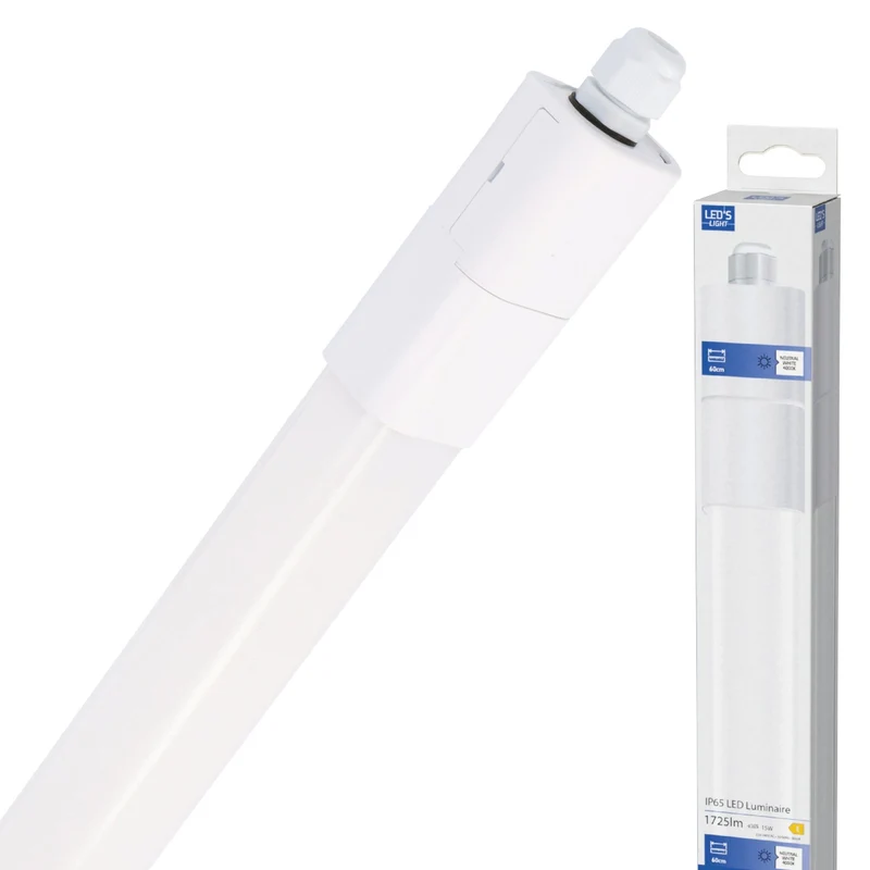 LED-Feuchtraumleuchte Slim 60cm 15W neutralweiß IP65 - LED's Light