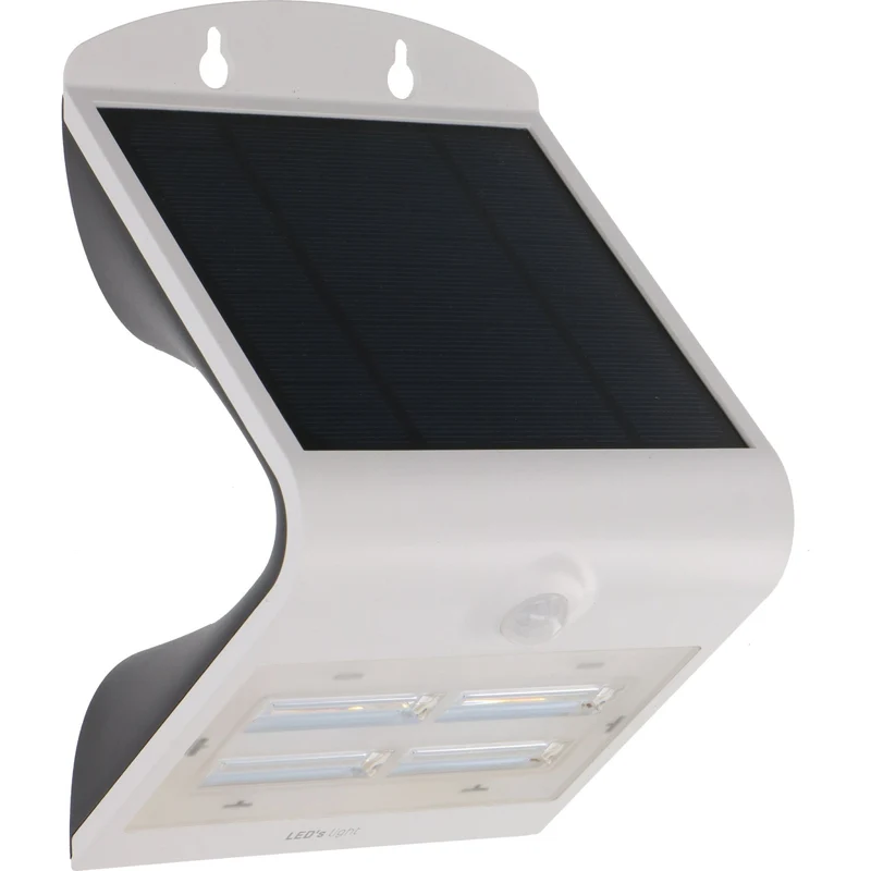 LED's Light Solar LED Wandleuchte mit Bewegungsmelder 400 - 3 Leuchtmodi - Automatisches An/Aus - Weiß