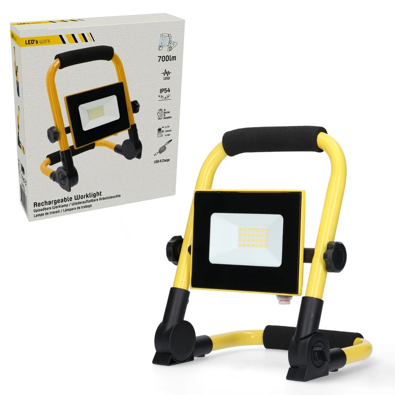 LED's Work Construction Lamp 700 - Faltbar & Drehbar - Staub- und wasserabweisend - 10W