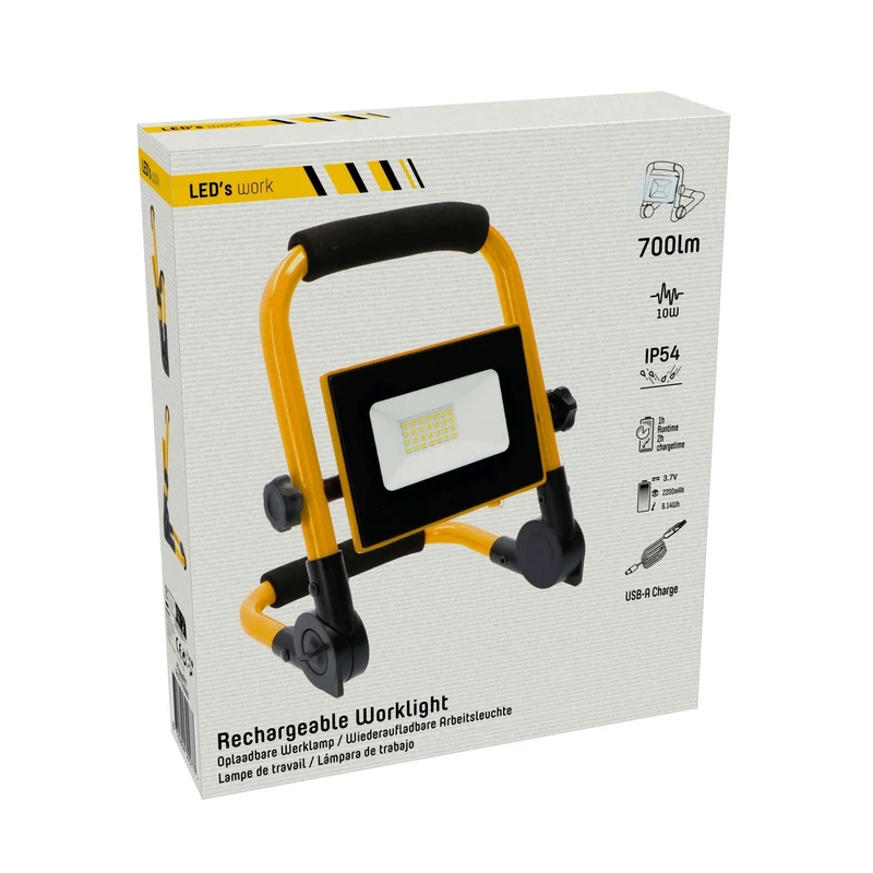 LED's Work Construction Lamp 700 - Faltbar & Drehbar - Staub- und wasserabweisend - 10W