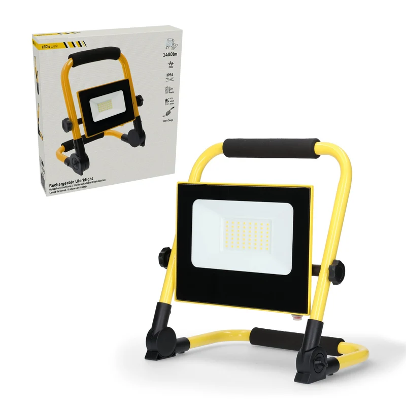 Akku LED-Bauleuchte 20W neutralweiß 1.400lm - LED's Work