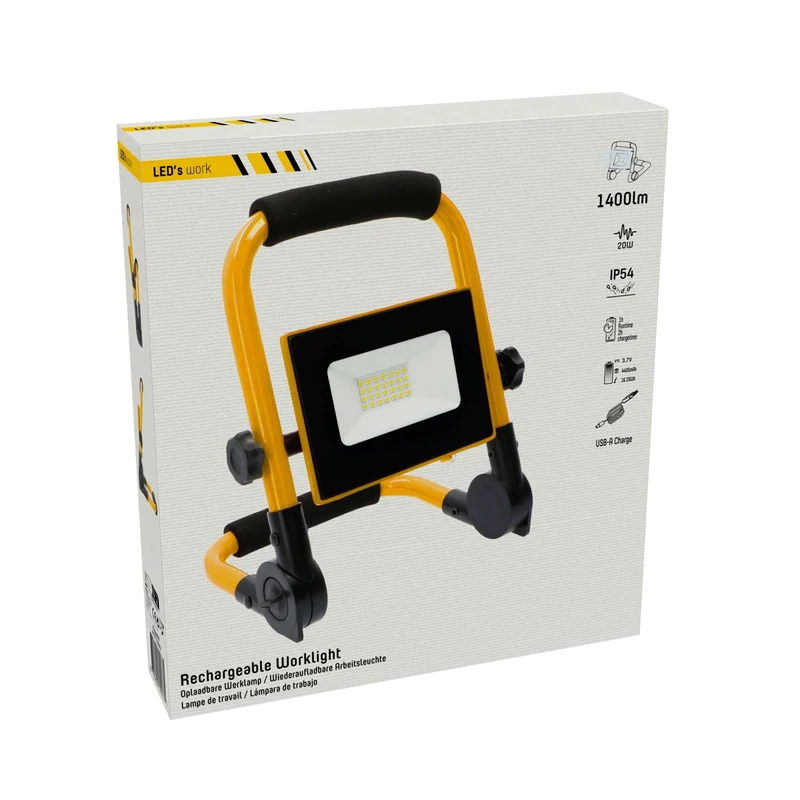 Akku LED-Bauleuchte 20W neutralweiß 1.400lm - LED's Work