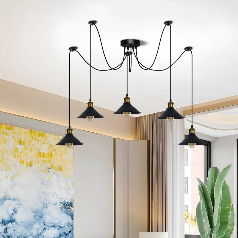 5 Wege Spinnenlampe höhenverstellbar Pendelleuchte~3073
