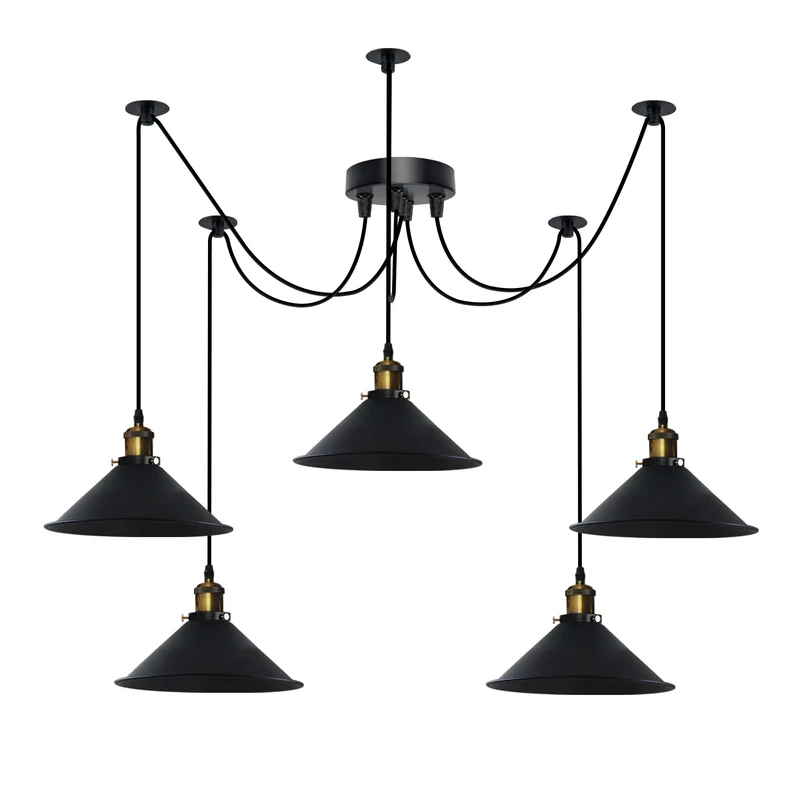 5 Wege Spinnenlampe höhenverstellbar Pendelleuchte~3073