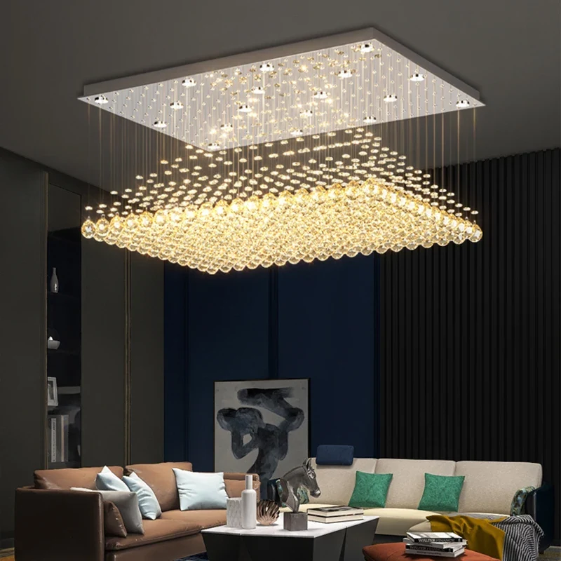 Luxuriöse Deckenleuchte im High-End-Stil mit hängenden Kristallen – Futura