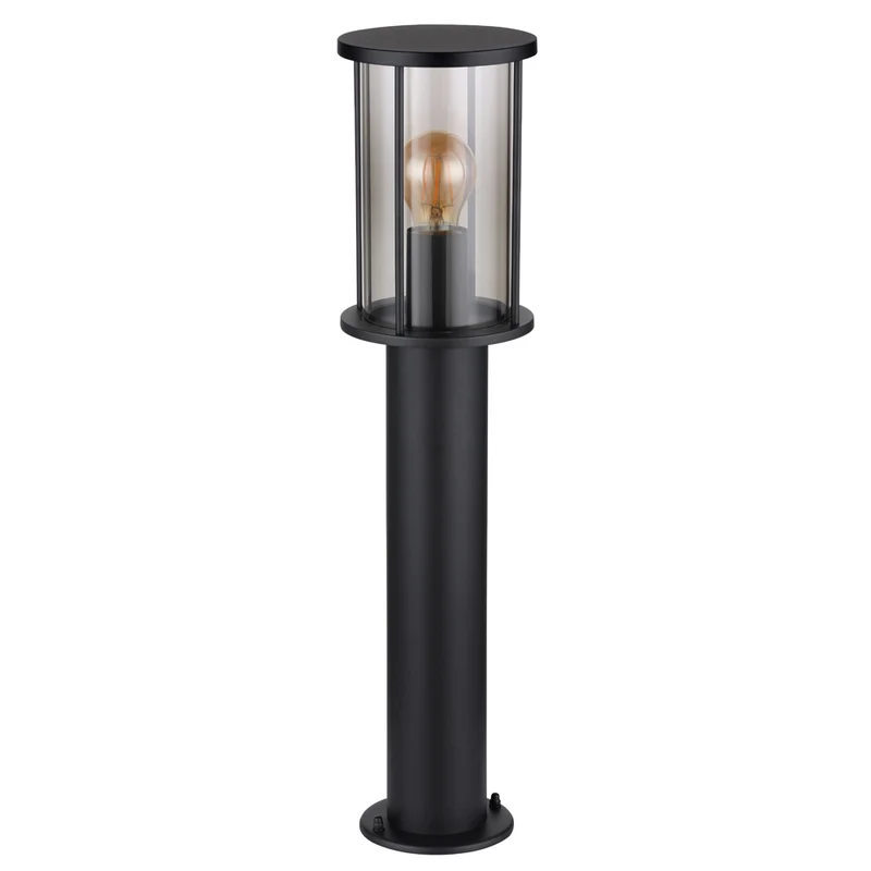 Gartenpfosten - Gartensäule schwarz | 60cm | Metall und Glas | Gracey