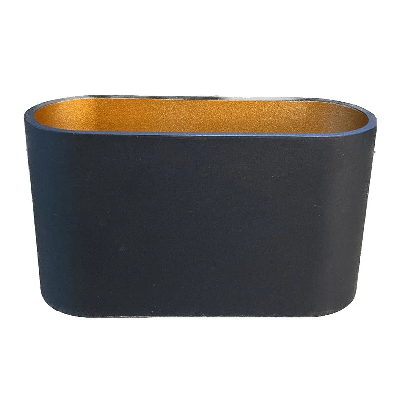 HighLight | Wandleuchte | schwarz und gold | Oval | G9-Fassung
