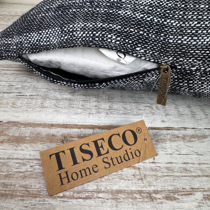 Tiseco Home Studio Kissen Schwarz Weiß 45x45 Neuware