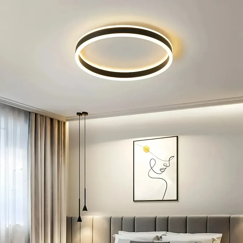 Moderne LED-Ring-Deckenleuchte dimmbar fürs Schlafzimmer – Ø 40/50 cm
