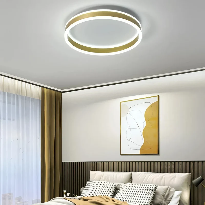 Moderne LED-Ring-Deckenleuchte dimmbar fürs Schlafzimmer – Ø 40/50 cm