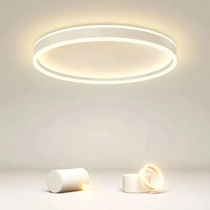 Moderne LED-Ring-Deckenleuchte dimmbar fürs Schlafzimmer – Ø 40/50 cm