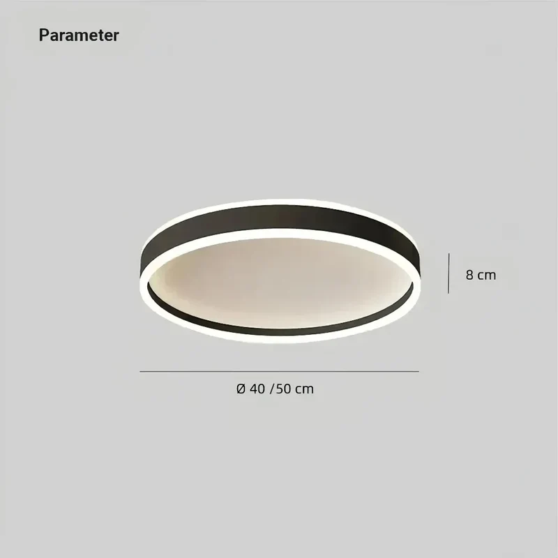 Moderne LED-Ring-Deckenleuchte dimmbar fürs Schlafzimmer – Ø 40/50 cm
