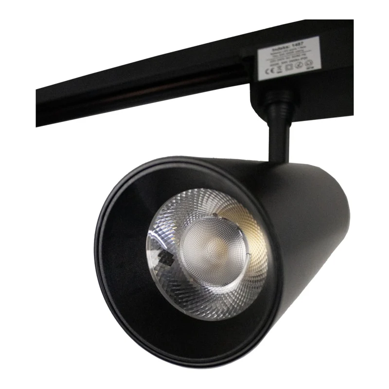 LED 1-Phasen-Schienenstrahler | 30W | 4000K | Schwarz | Piko