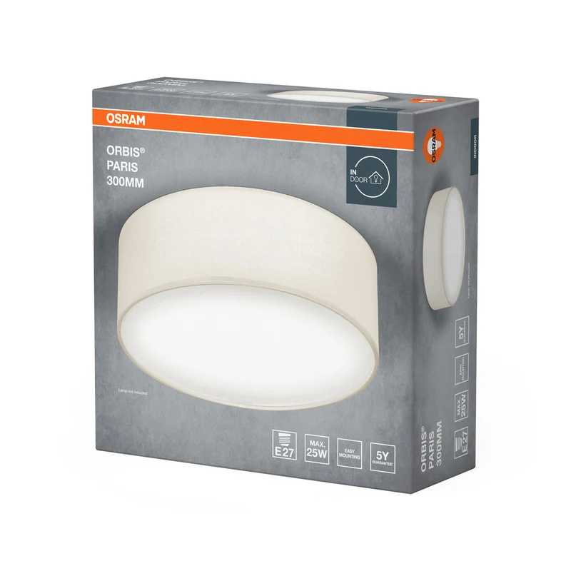 OSRAM ORBIS PARIS Deckenleuchte 300mm, beige, E27