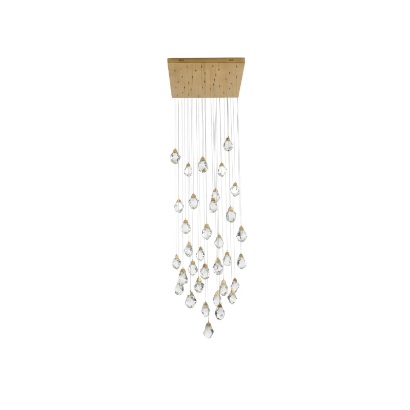 Elegante Hängeleuchte mit luxuriösen Kristallen & warmem Halo – Zénith