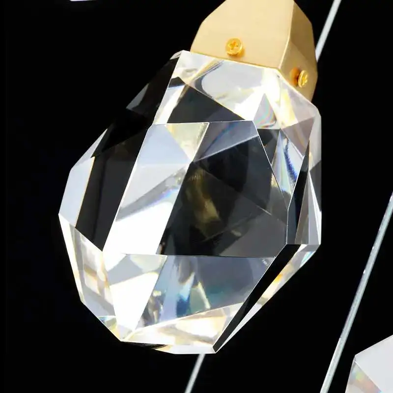 Elegante Hängeleuchte mit luxuriösen Kristallen & warmem Halo – Zénith