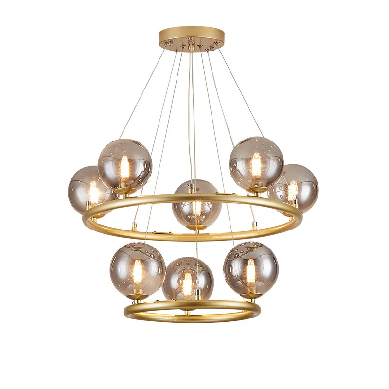 Eleganter Kronleuchter aus Metall und Glas, hohe Qualität – Luzia