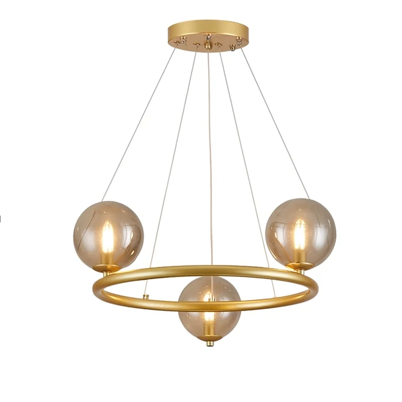 Eleganter Kronleuchter aus Metall und Glas, hohe Qualität – Luzia
