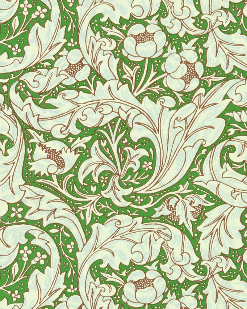 William Morris & Co. Tapet - Bachelor´s Button Leaf Green/Sky
