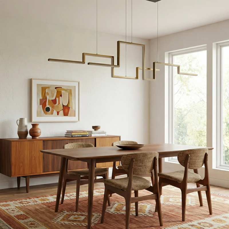 Luftiges Design Hängeleuchte mit Goldoberfläche und Majestätischem Ambiente – Vespera