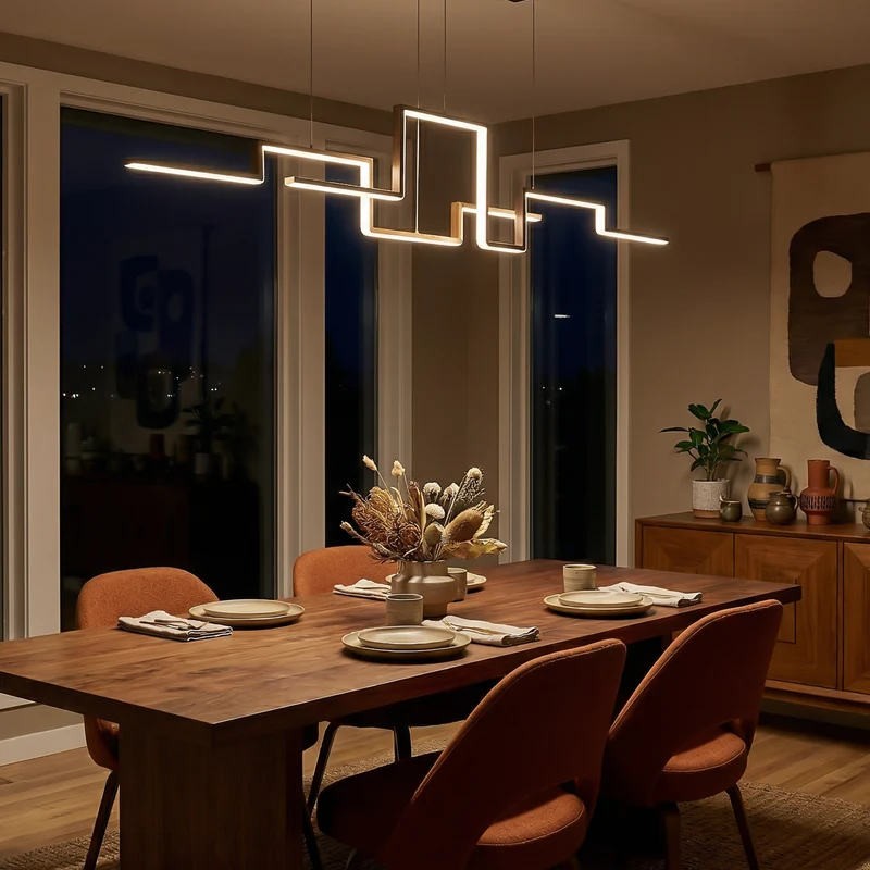 Luftiges Design Hängeleuchte mit Goldoberfläche und Majestätischem Ambiente – Vespera