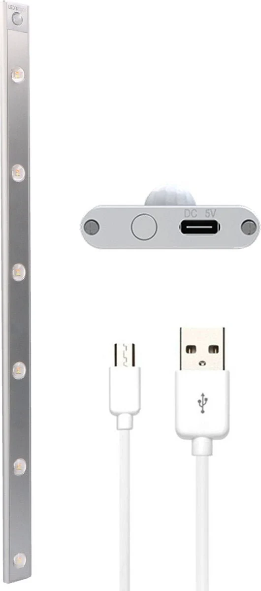 Unterbauleuchte 68cm Schrankleuchte 1,5W mit Bewegungssensor Akku USB-C RGB warmweiß kaltweiß Magnethalter - LED's Light