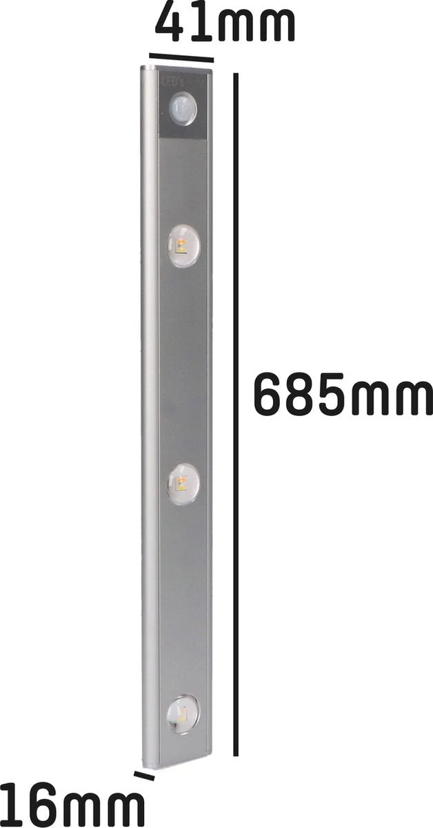 Unterbauleuchte 68cm Schrankleuchte 1,5W mit Bewegungssensor Akku USB-C RGB warmweiß kaltweiß Magnethalter - LED's Light