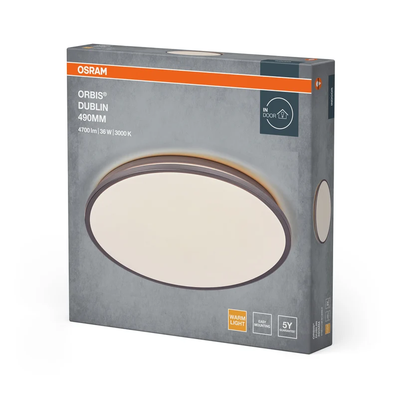 OSRAM ORBIS DUBLIN Deckenleuchte, silber, 36W, 4150lm