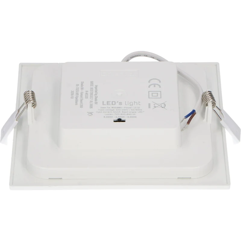 LED-Strahler 19x19cm dimmbar 12W CCT warm-neutral-kaltweiß Unterputz Aufputz - LED's Light