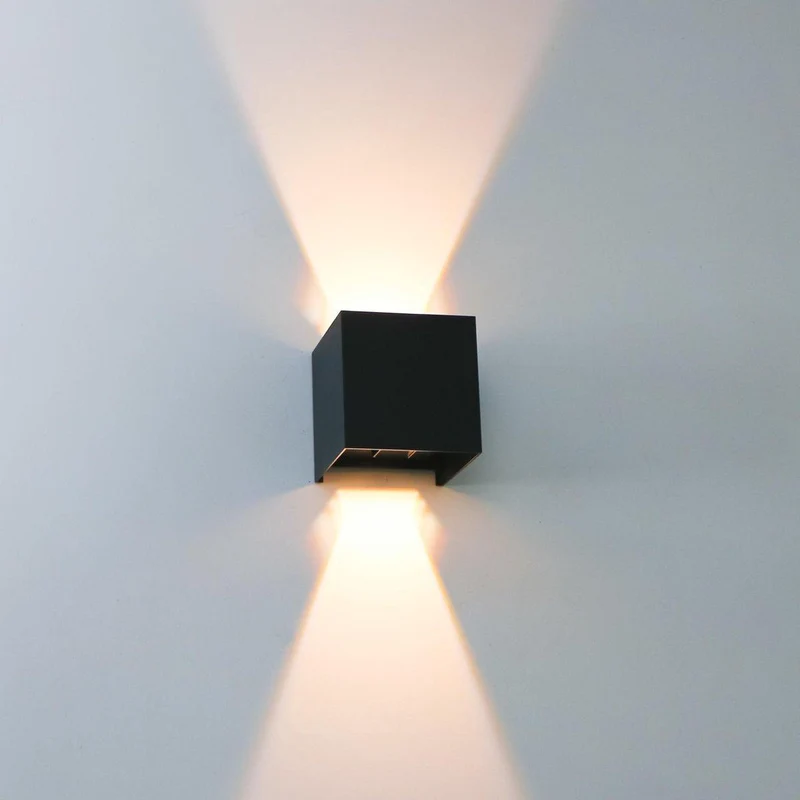 LED Außen-Wandleuchte schwarz 6 Watt warmweiß IP65 Up-Down - LED's Light