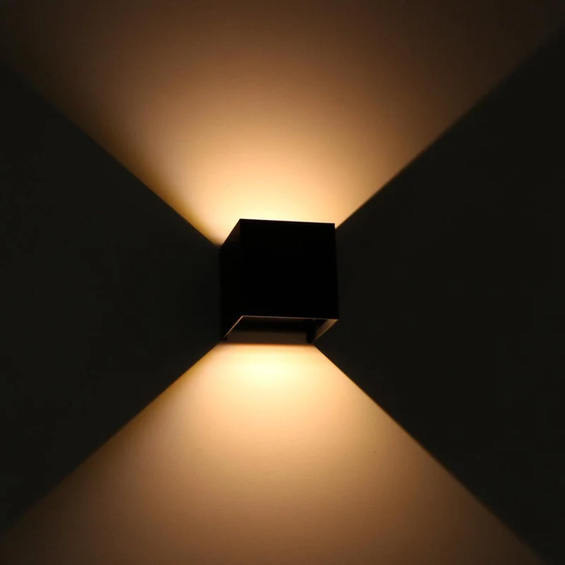 LED Außen-Wandleuchte schwarz 6 Watt warmweiß IP65 Up-Down - LED's Light