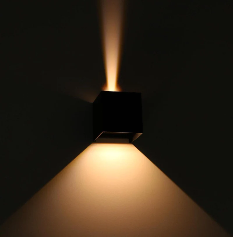 LED Außen-Wandleuchte schwarz 6 Watt warmweiß IP65 Up-Down - LED's Light