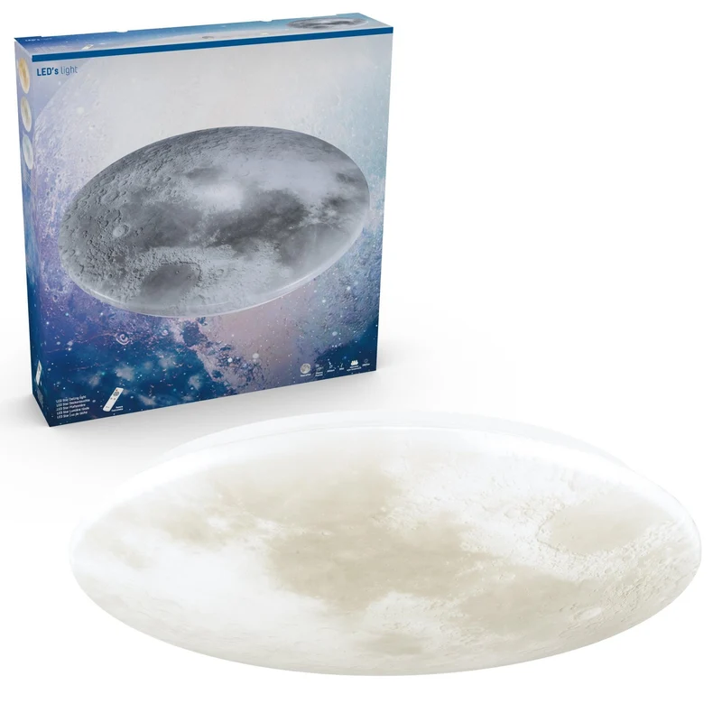 LED's Light Moon Deckenleuchte fürs Schlafzimmer - Dimmbar mit Fernbedienung - 60 cm