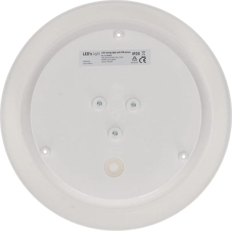 Deckenleuchte mit Bewegungsmelder 8W warmweiß 24cm - LED's Light