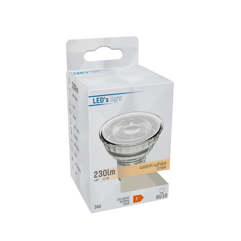 LED Spot GU10 3W warmweiß Klar PAR16 - LED's Light