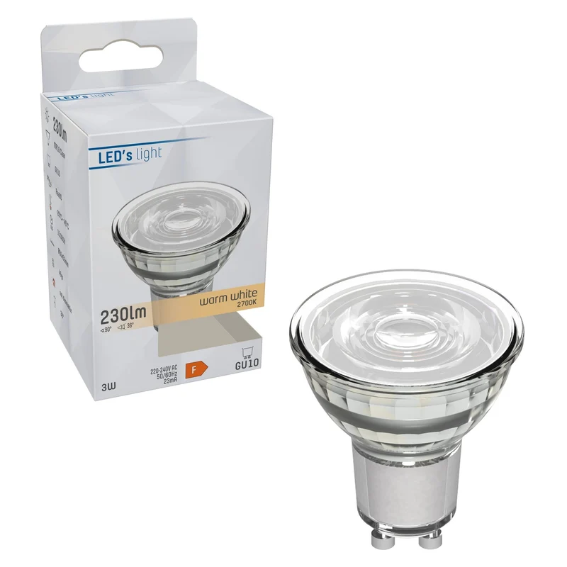 LED Spot GU10 3W warmweiß Klar PAR16 - LED's Light