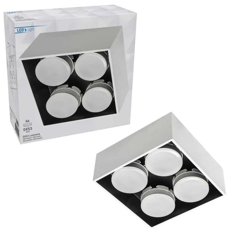 Deckenleuchte weiß 4x GX53 bis 12W - LED's Light