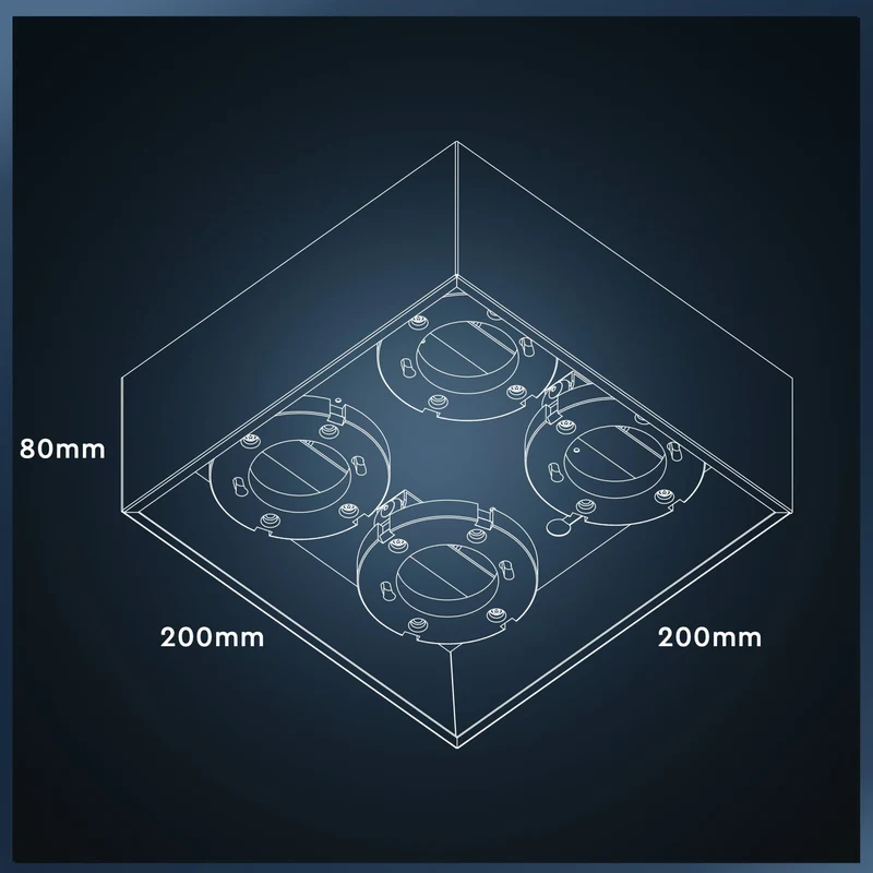 Deckenleuchte weiß 4x GX53 bis 12W - LED's Light