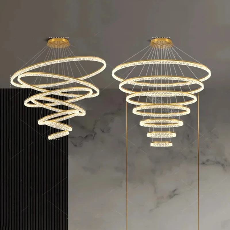 Eleganter Mehrpunkt-Kronleuchter mit moderner architektonischer Inspiration – Luxis
