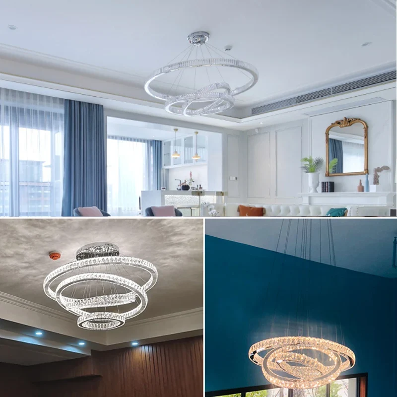 Eleganter Mehrpunkt-Kronleuchter mit moderner architektonischer Inspiration – Luxis