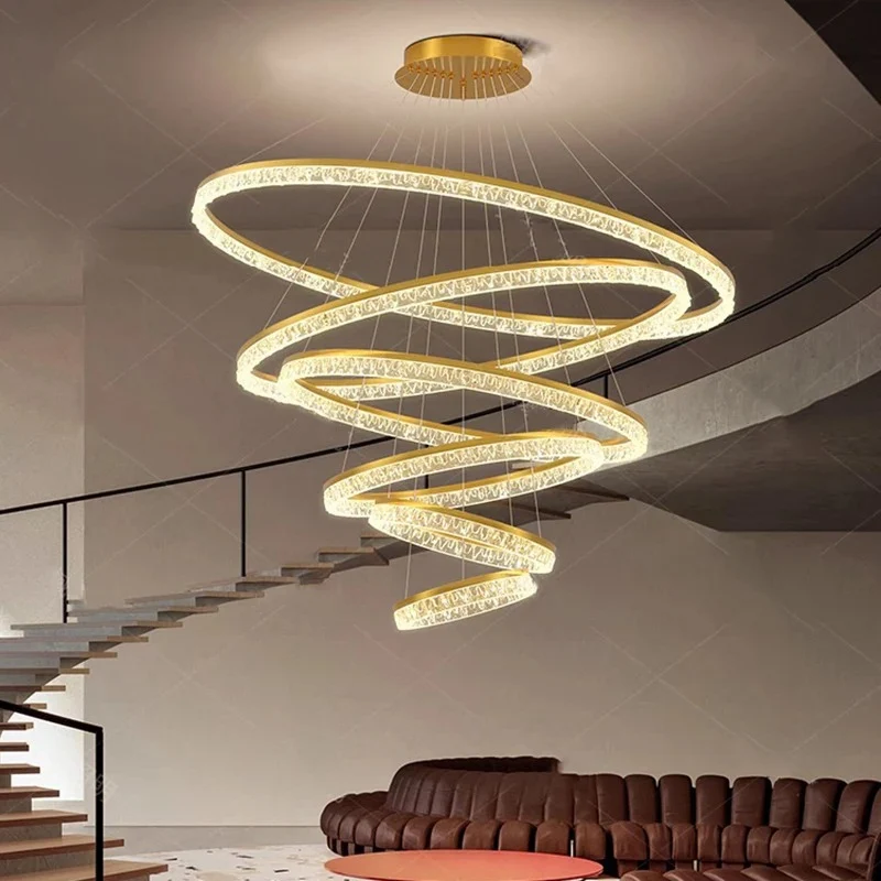 Eleganter Mehrpunkt-Kronleuchter mit moderner architektonischer Inspiration – Luxis