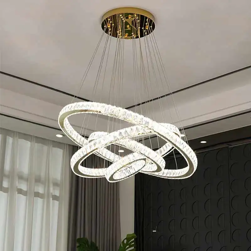 Eleganter Mehrpunkt-Kronleuchter mit moderner architektonischer Inspiration – Luxis