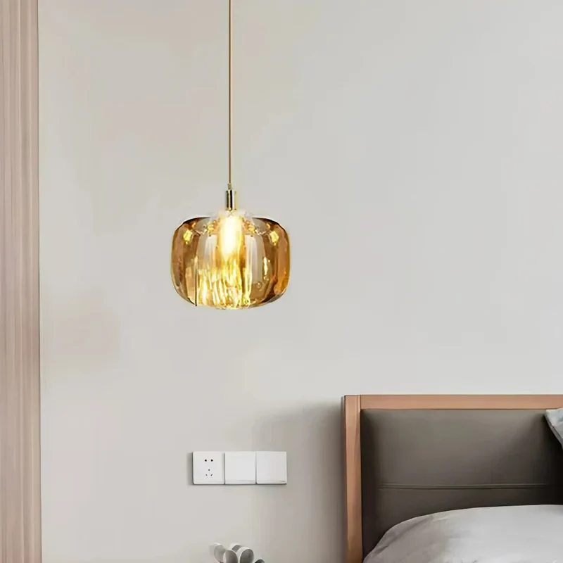 Moderne Kristall Pendelleuchte, 1-flammig, Kugel, für Esszimmer
