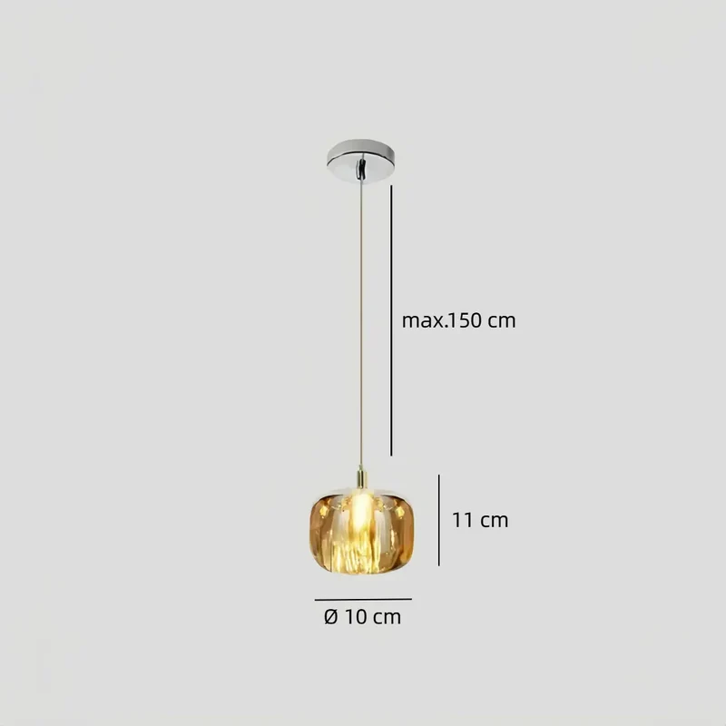Moderne Kristall Pendelleuchte, 1-flammig, Kugel, für Esszimmer