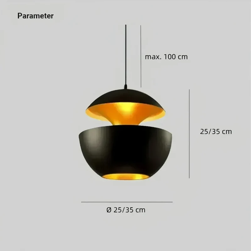 Moderne Kugel-Pendelleuchte aus Metall für Esszimmer und Esstisch