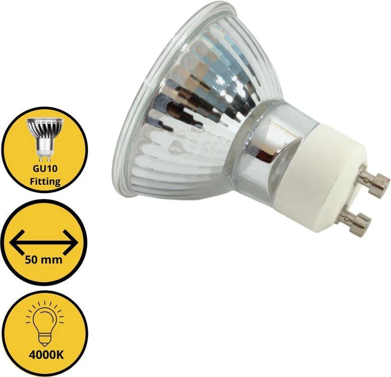Proventa Longlife LED GU10 Reflektorlampe – Kaltweiß – MR16 – 1 x LED-Spot mit GU10-Fassung