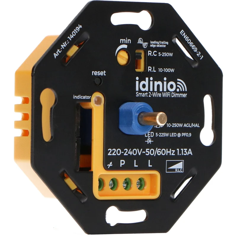 Smart LED Dimmer 2-Draht für Markenschalter LED und Halogen Tuya - idinio