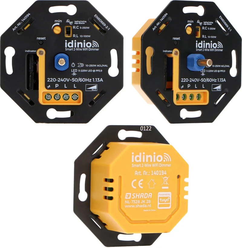 Smart LED Dimmer 2-Draht für Markenschalter LED und Halogen Tuya - idinio